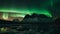 Awe inspiring arctic landscape illuminated by multi colored aurora polaris generated by AI