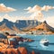 Awe-inspiring beauty of Cape Town with Table Mountain and Robben Island