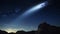 An awe-inspiring commercial photograph portraying the majesty of a comet streaking through the cosmos. Generative AI