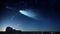 An awe-inspiring commercial photograph portraying the majesty of a comet streaking through the cosmos. Generative AI