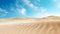 Awe Inspiring Desert Vistas, Low Angle Sandy Dunes and Clear Blue Skies
