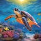 Awe-inspiring Moment: Majestic Sea Turtle Embarking on an Adventurous Journey