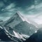 The awe-inspiring mountain peaks of Mount Everest, reaching for the heavens