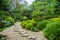 Awe nature in Japanese garden inside Botanical garden in Prague , Czech