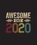 Awesome Since 2020 Birthday Retro T Shirt