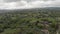 Awesome aerial view of Italy countryside green valleys and hills