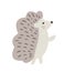 Awesome baby vector cute flat hedgehog isolated. Doodle animal illustration in scandinavian style for design. Graphic