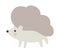 Awesome baby vector cute flat hedgehog isolated. Doodle animal illustration in scandinavian style for design. Graphic