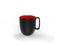Awesome black coffee cup with red interior