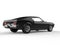Awesome black muscle car - left side view