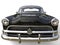 Awesome black vintage car - front view extreme closeup shot
