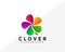 Awesome Clover Logo Design. Creative Idea logos designs Vector illustration template