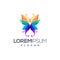 Awesome colorful butterfly logo design