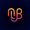 Awesome colorful monogram premium logo template