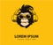 Awesome cool monkey logo design