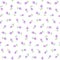 Awesome Cute Beauty Purple Flower Vector Seamless Pattern Design