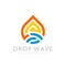 Awesome Drop Wave Water Logos Design Vector Illustration Template