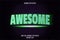 Awesome editable text effect 3 dimension emboss neon style