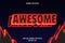 Awesome editable text effect 3 dimension emboss neon style