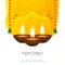 Awesome elegant Happy Diwali festival background with lamps