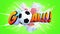 Awesome exploding goal word with soccer ball