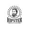 Awesome hipster gentleman bearded logo design template