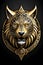 Awesome logo design of tiger, with nordic symbol of tiger, golden sharp eyes, symbolizing the protections and guardians, fantasy