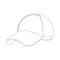 A awesome looking cap line.Cap outline in cartoon style. Education, school, college concept. Line art.