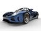 Awesome metallic blue super sport concept car