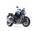 Awesome metallic dark blue modern motorcycle