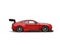 Awesome modern red race super car - side view