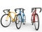 Awesome modern sports bicycles - primary colors