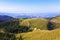 Awesome mountain landscape, nature and its beauty, located on the Red Mountain, Romania.  Shepherd and flock of sheep