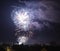 Awesome multi color fireworks explosions lighting sky