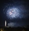 Awesome multi color fireworks explosions lighting sky