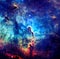 Awesome nebula in deep space