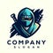 Awesome ninja logo design ready to use