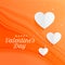 Awesome orange hearts background for valentines day