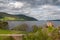 Awesome panorama of Loch Ness and the ruins of Urquhart Castle