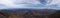 Awesome Panorama view of the National Tongariro Park, stony moon landscape with a big vulcano close to Taupo