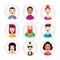 Awesome people avatar collection in new flat design style. Business icons for web, app and print design.