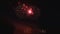 Awesome Real Firework on Deep Black Background Sky on Fireworks festival from river bank over night city lights in
