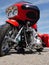 Awesome red harley motor bike