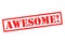 AWESOME! red Rubber Stamp