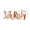 Awesome Saturday Weekend Typography Doodle Vector