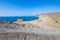 Awesome scenic of Monsul Beach from top of the dune in Cabo de Gata Natural Park