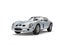 Awesome shiny silver vintage race car