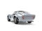 Awesome shiny silver vintage race car - back view