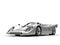 Awesome silver vintage race super car