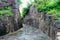 Awesome snap of rock pathway at budhhiest stone hills, build by cut the rock for visit to budhha temple at sankaram village of vi